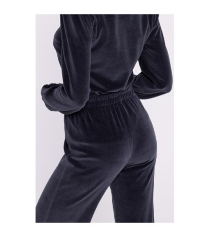 M830 Welurowe spodnie - grafitowe