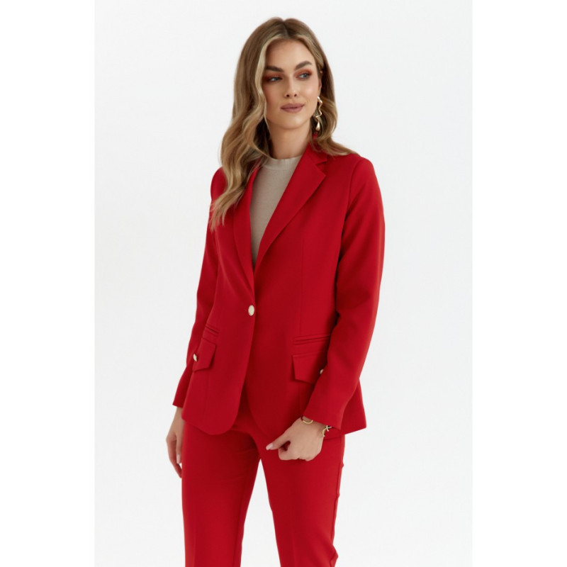 K141 Żakiet z ozdobnymi guzikami - czerwony