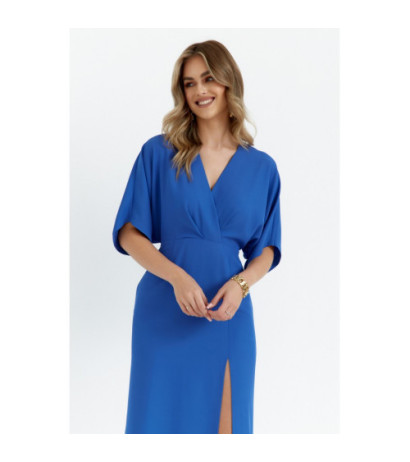 K163 Sukienka maxi - niebieska