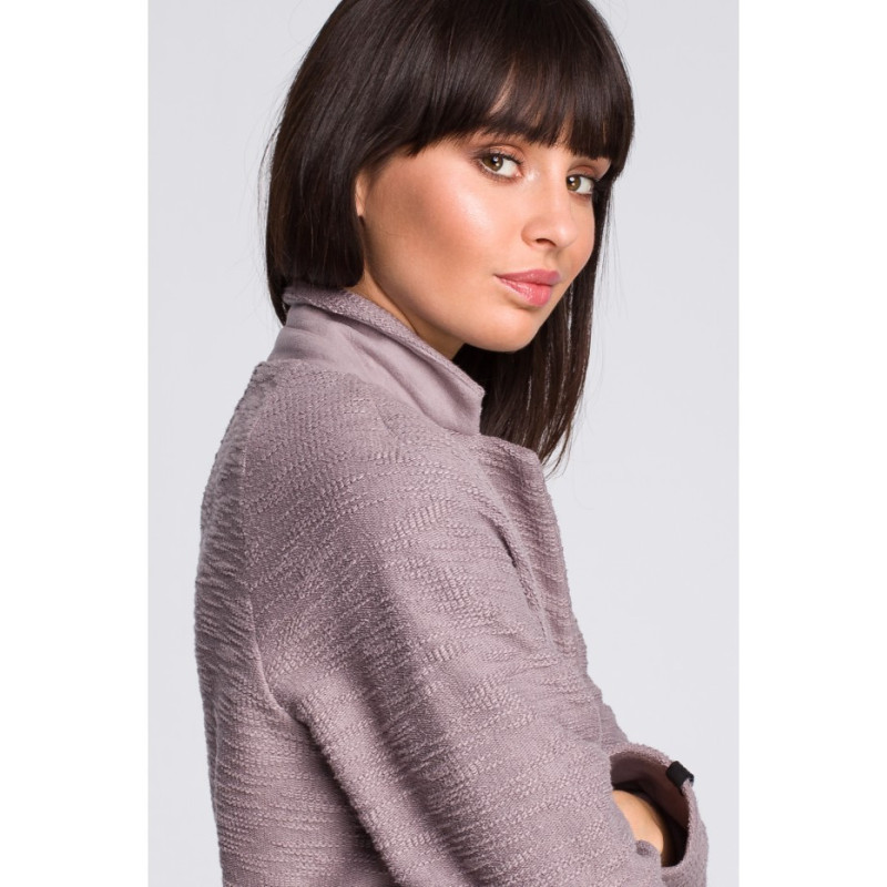 B099 Płaszcz na jeden guzik - szary