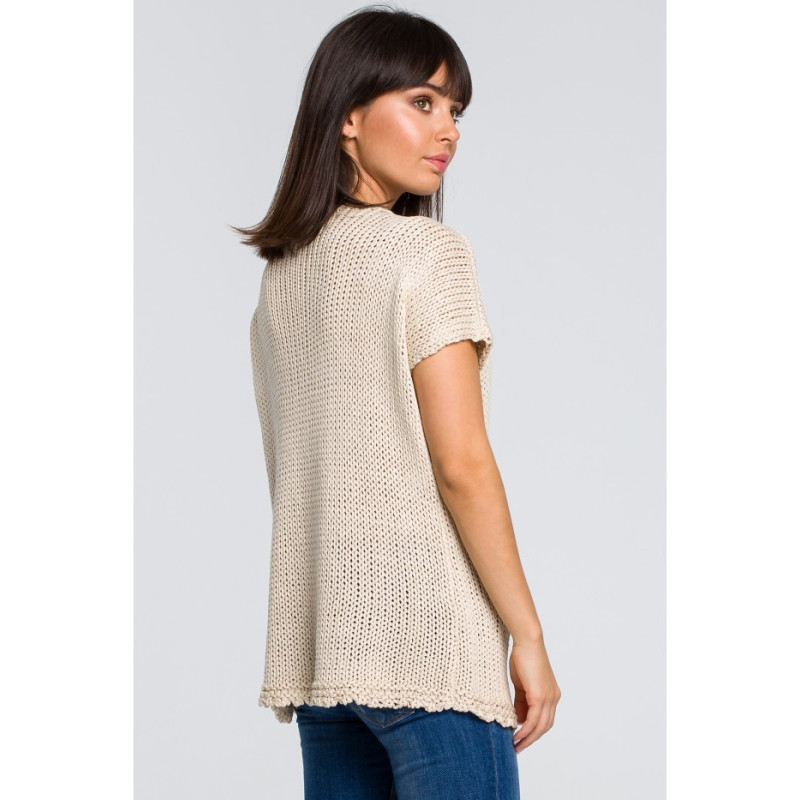 BK020 Sweter z palmą - beżowy