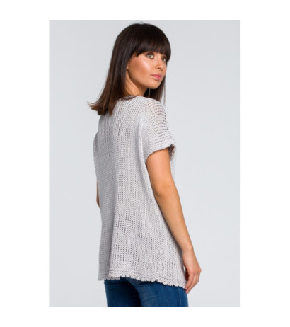 BK020 Sweter z palmą - szary