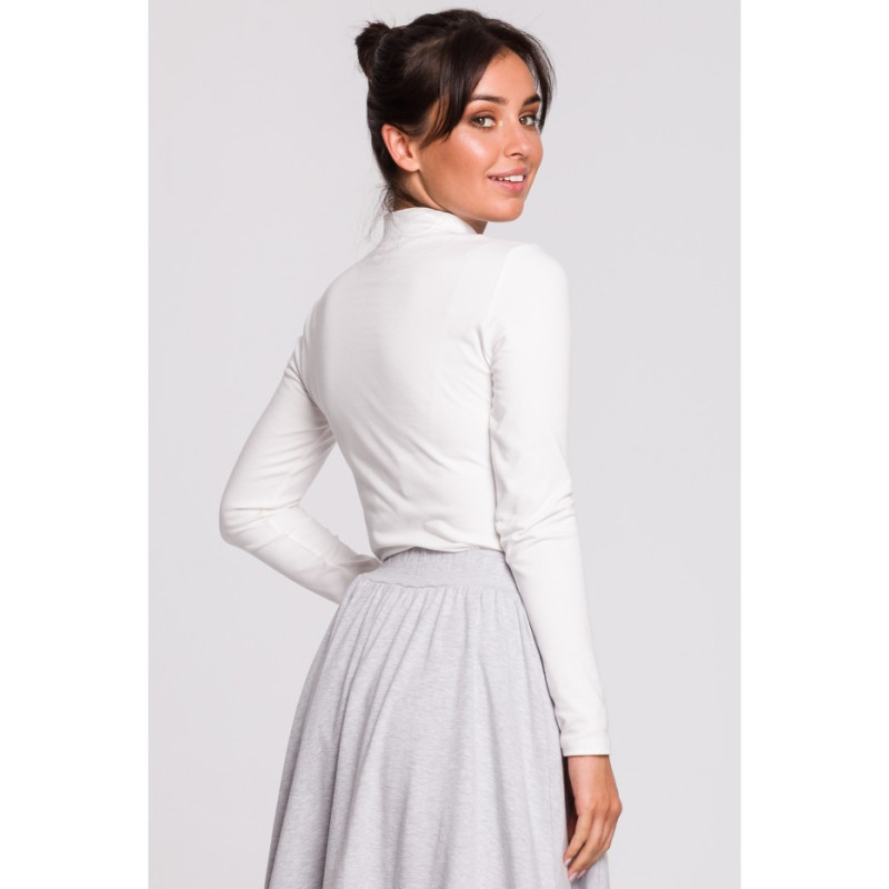 B129 Golf z haftem - ecru