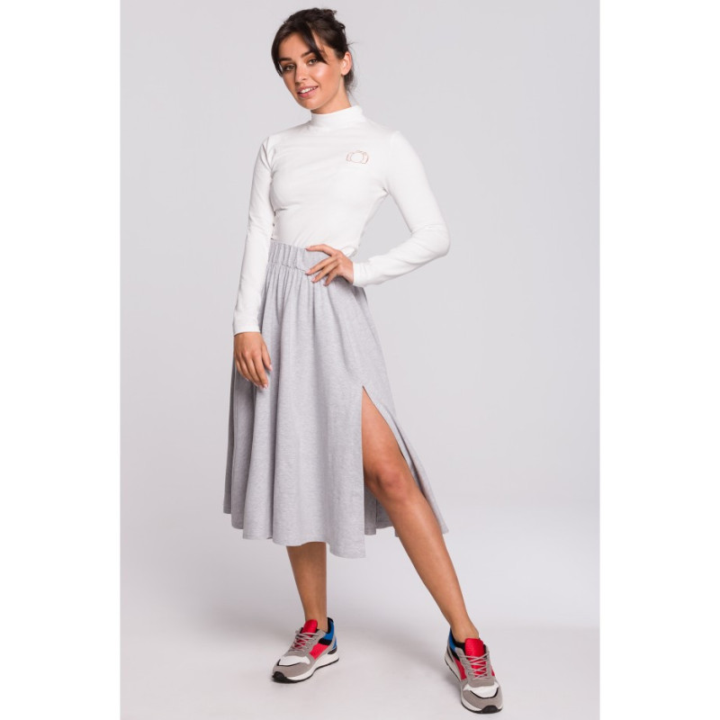 B129 Golf z haftem - ecru