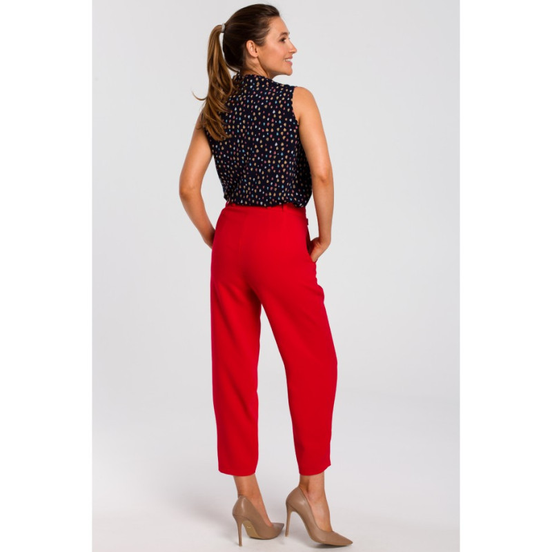 S188 Bluzka z kołnierzykiem bez rękawów - model 4