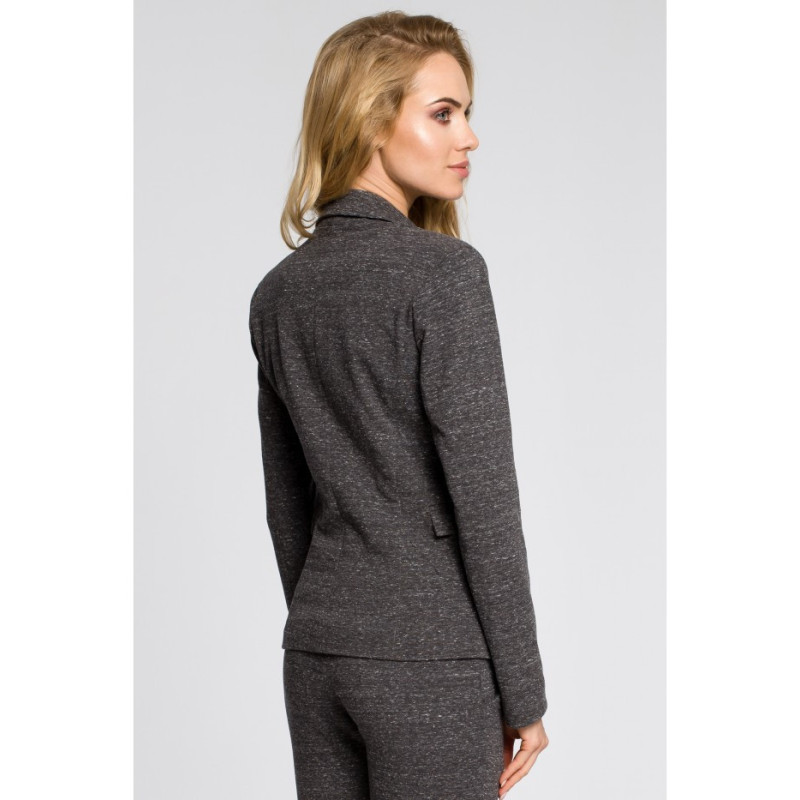 M197 Dresowy żakiet damski w eleganckim stylu - grafitowy