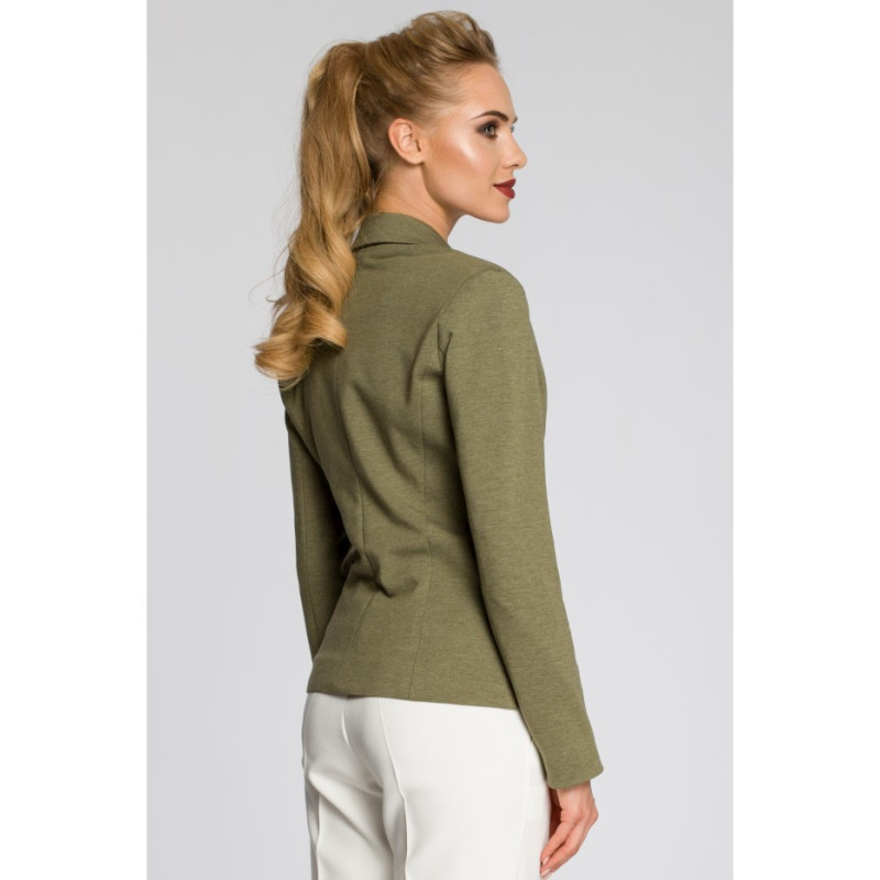 M243 Dopasowany żakiet zapinany na guzik - khaki