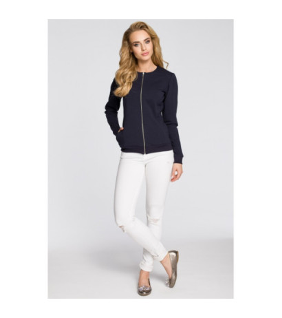 M240 Dresowa kurtka zasuwana na zamek - granatowa