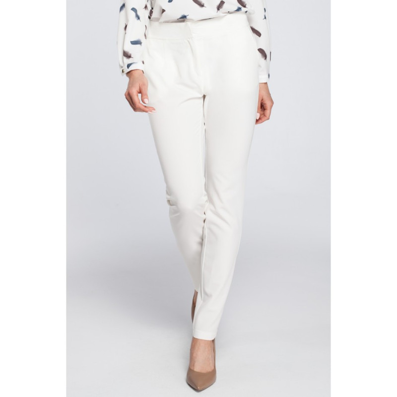 M303 Eleganckie spodnie cygaretki - ecru