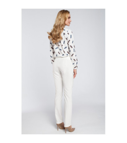 M303 Eleganckie spodnie cygaretki - ecru