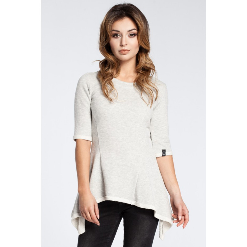 B041 Kobieca bluzka baskinka - popielata