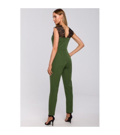 M484 Kombinezon z koronką - zielony