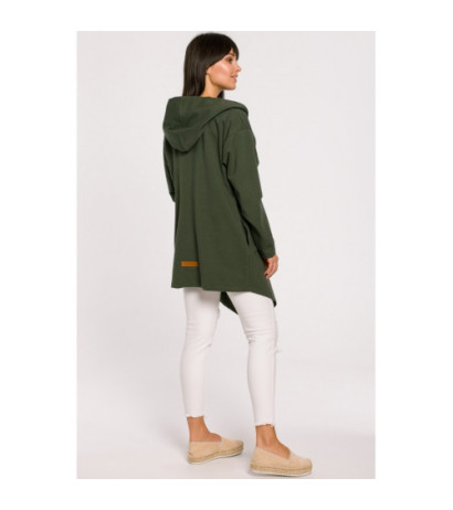 B137 Blezer z kapturem i bez zapięcia - militarno-zielony