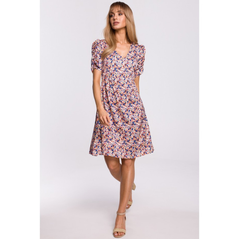 M506 Sukienka z marszczonymi rękawami - model 1