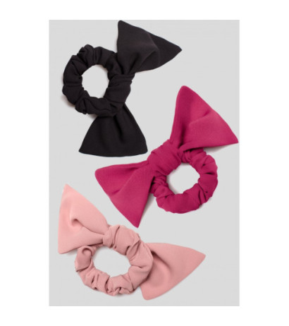 K067 Gumki do włosów z kokardą - zestaw 1 (3 szt.)