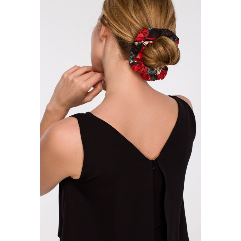 K070 Koronkowa gumka do włosów - róże