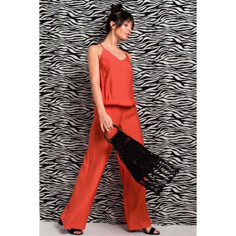 B155 Kombinezon z odkrytymi ramionami - pomarańczowy