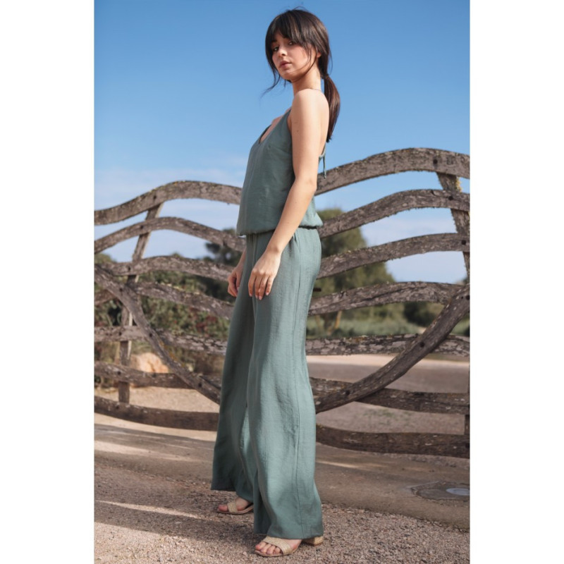 B155 Kombinezon z odkrytymi ramionami - miętowy