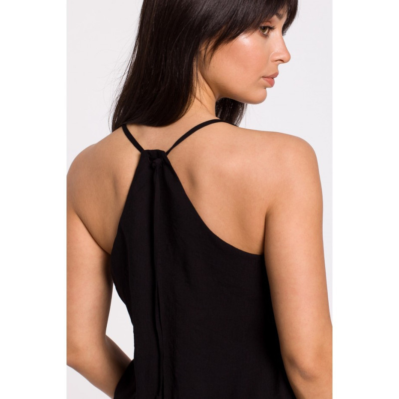 B155 Kombinezon z odkrytymi ramionami - czarny