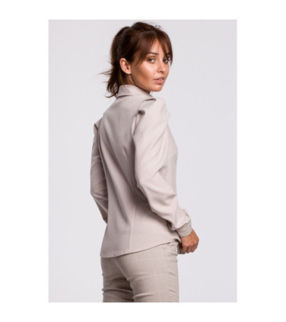 B165 Zapinana koszula z kołnierzykiem - beżowa