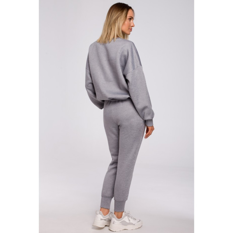 M535 Spodnie dresowe na gumie - stalowe