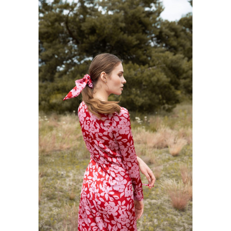 K083 Sukienka kopertowa maxi - model 1