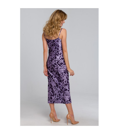 K085 Sukienka maxi na cienkich ramiączkach - model 2