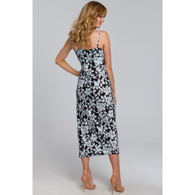 K085 Sukienka maxi na cienkich ramiączkach - model 4