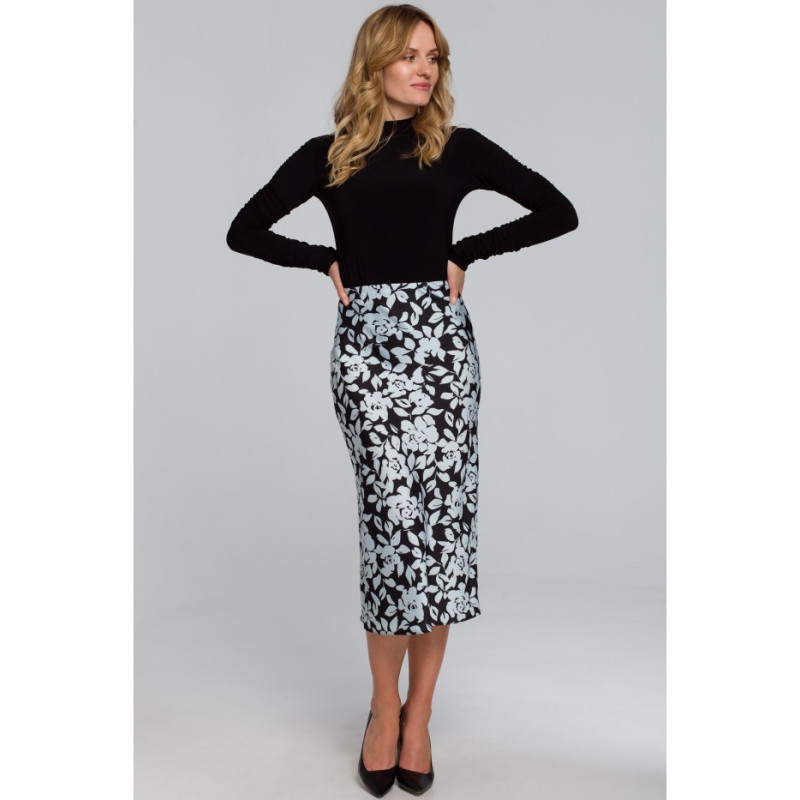 K089 Ołówkowa spódnica midi - model 4