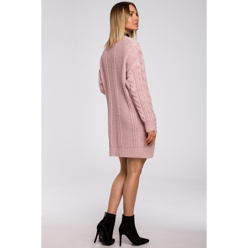 M555 Kardigan niezapinany - różowy