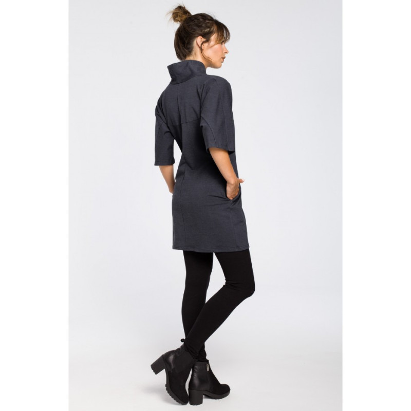 B043 Nowoczesna tunika kimono - grafitowa