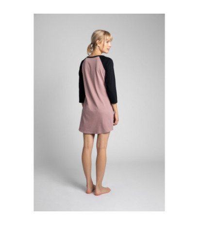 LA018 Bawełniana koszula nocna - wrzosowa