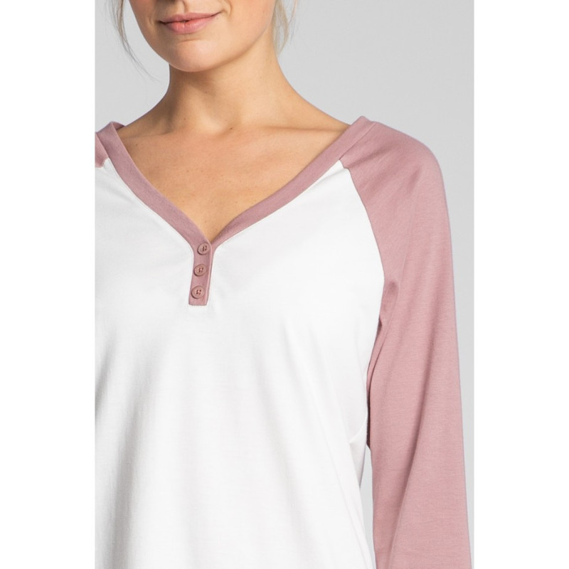 LA018 Bawełniana koszula nocna - ecru