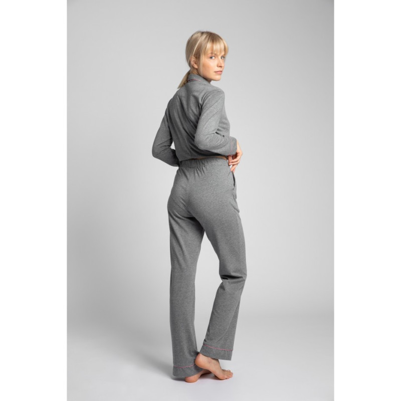 LA020 Bawełniane spodnie od piżamy - szare