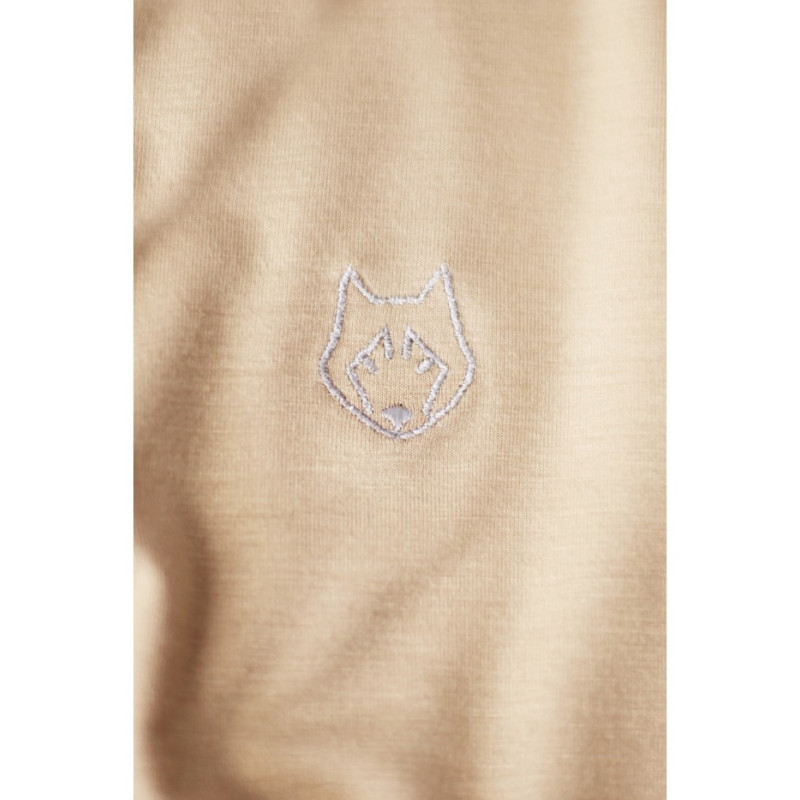 LA023 Top do spania bez rękawów z falbankami - cappuccino