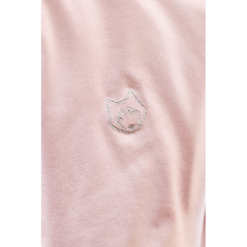 LA032 Wiskozowy szlafrok z paskiem - różowy