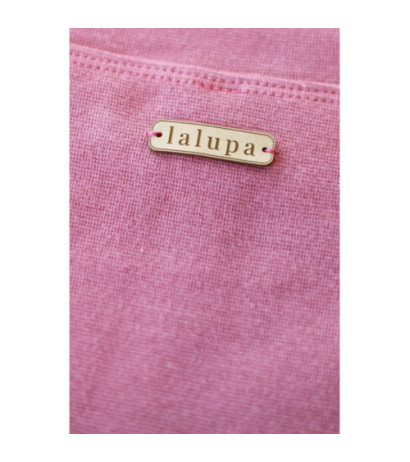 LA037 Bawełniana bluza z dzianiny prążkowanej - wrzosowa