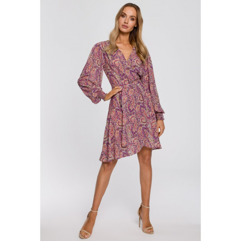 M576 Sukienka Kopertowa Z Wiązaniem - model 2