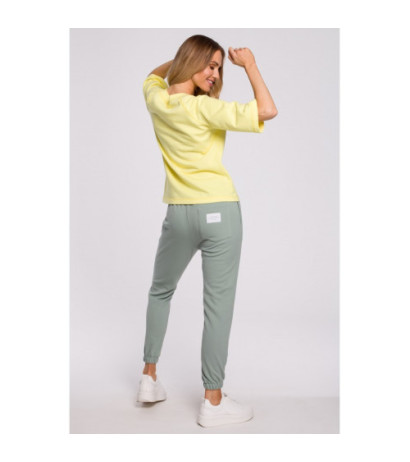 M584 Bluza Z Krótkimi Rękawami - cytrynowa