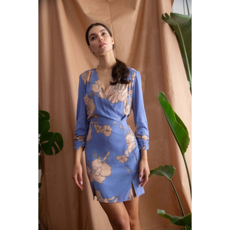 K096 Sukienka z kopertową górą - model 1