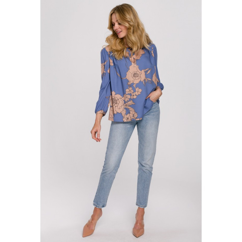 K099 Bluzka z bufiastymi rękawami - model 1