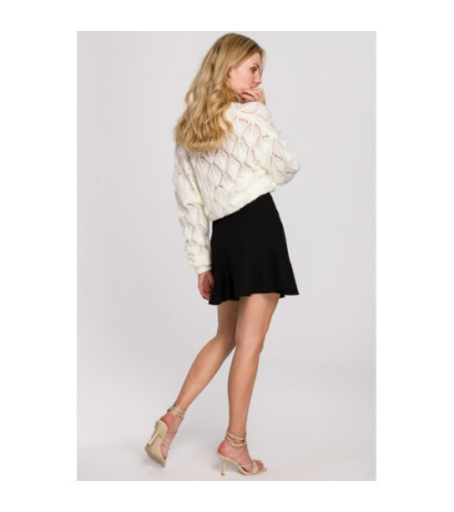 K100 Spódnica mini z zakładką - czarna