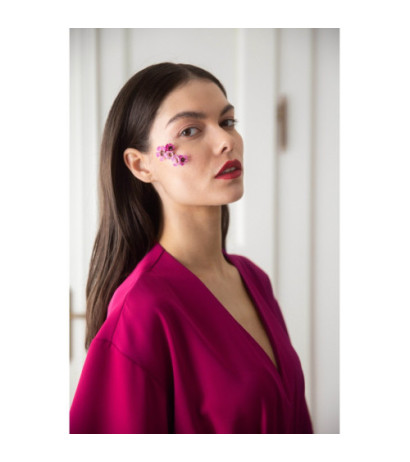 K102 Kombinezon z kimonowymi rękawami - śliwkowy