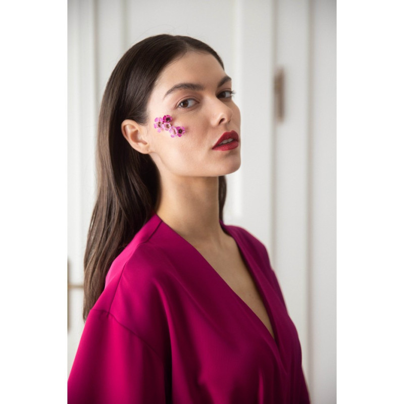 K102 Kombinezon z kimonowymi rękawami - śliwkowy