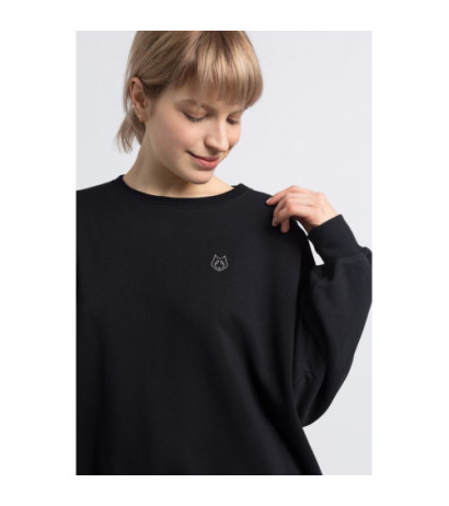 LA057 Bluza z wilkiem - czarna