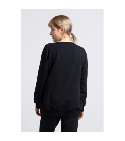 LA057 Bluza z wilkiem - czarna