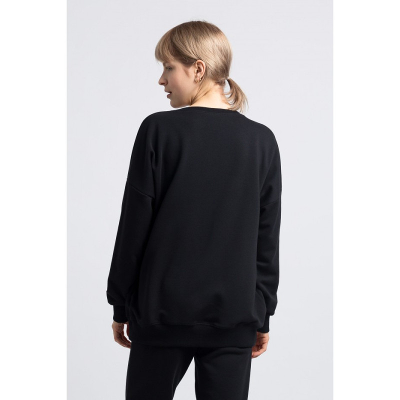 LA057 Bluza z wilkiem - czarna