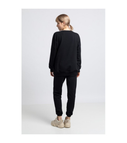 LA057 Bluza z wilkiem - czarna