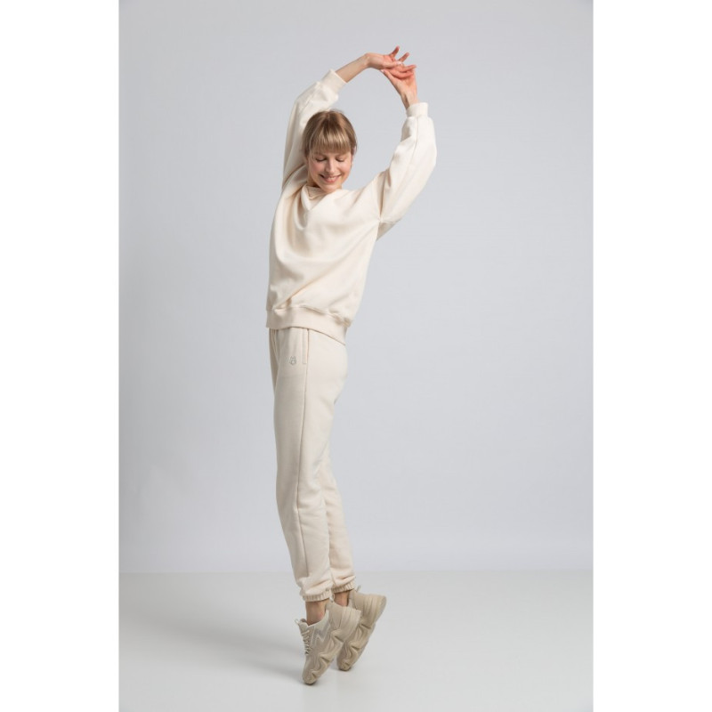 LA057 Bluza z wilkiem - waniliowa