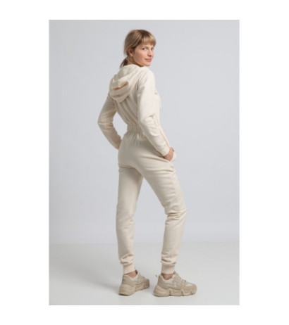 LA059 Kombinezon z kapturem i zamkiem - waniliowy